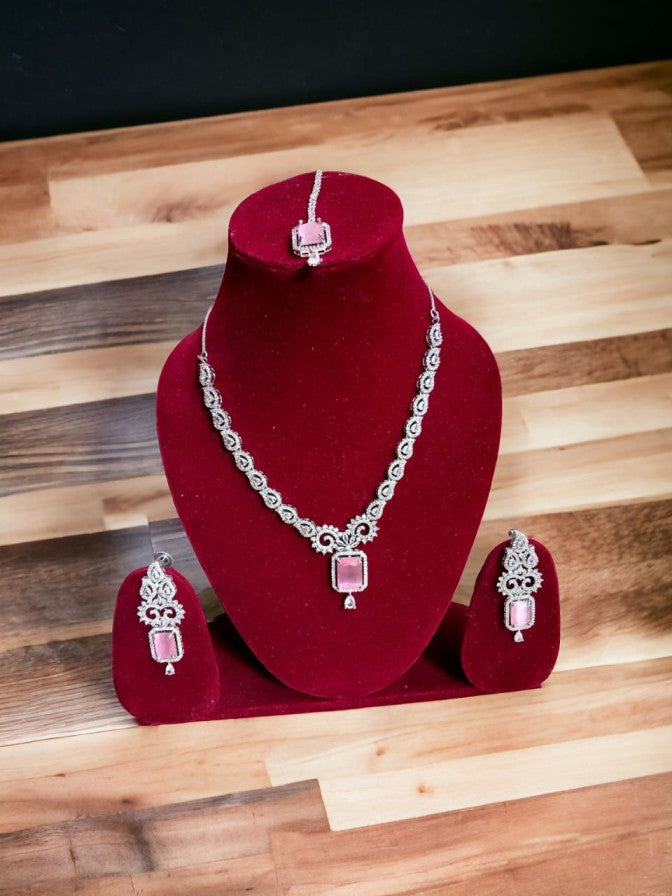 Azalea Monalisa Pink AD Necklace