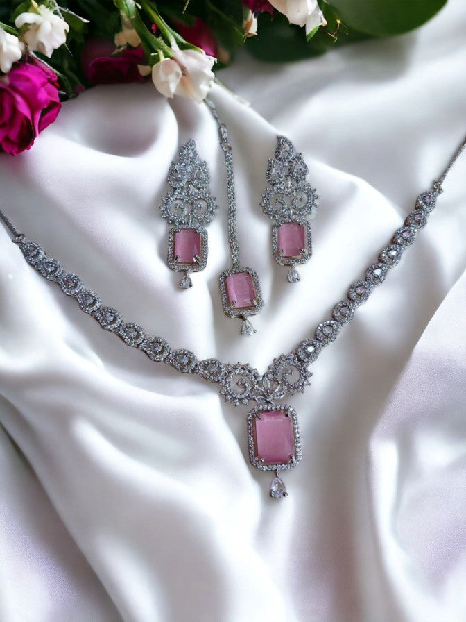 Azalea Monalisa Pink AD Necklace