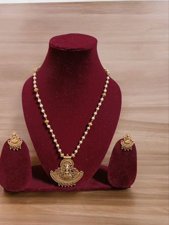 Laxmi Ma Gold Long Necklace