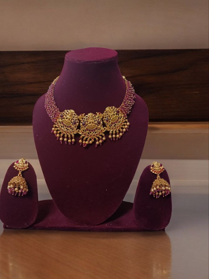 Aurora Red Temple Necklace