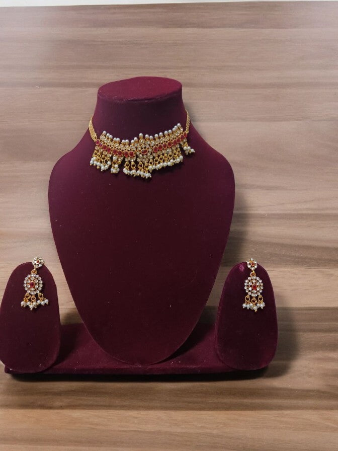 Ananya Ruby Temple Choker