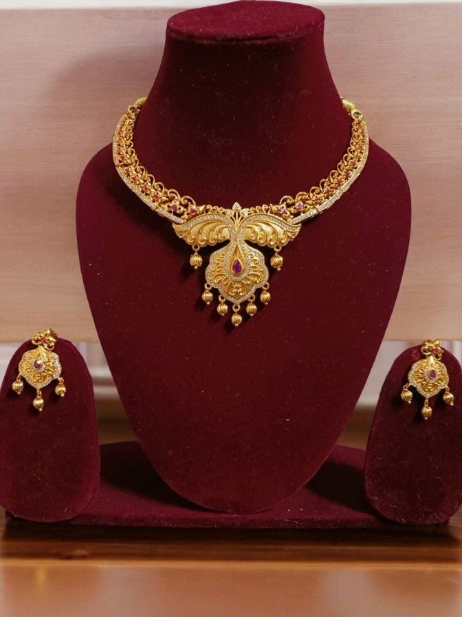 Rutvi Gold Lookalike Set