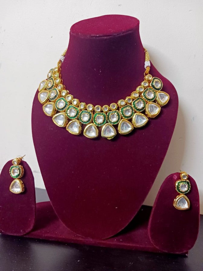 Anushka Kundan Semi bridal Set