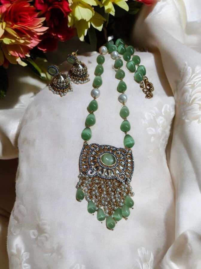 Mint Monalisa AD Necklace