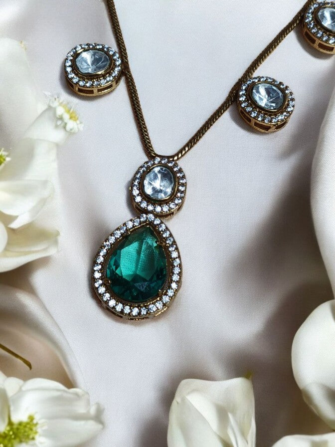 Royal Moissanite/AD Necklace