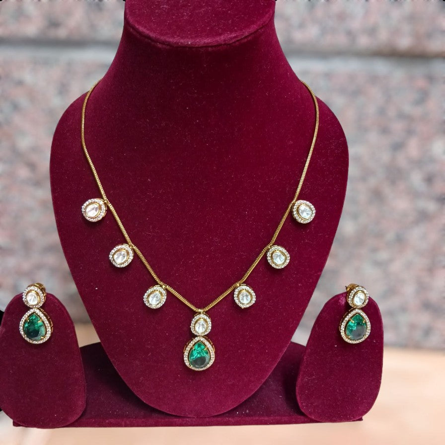 Royal Moissanite/AD Necklace