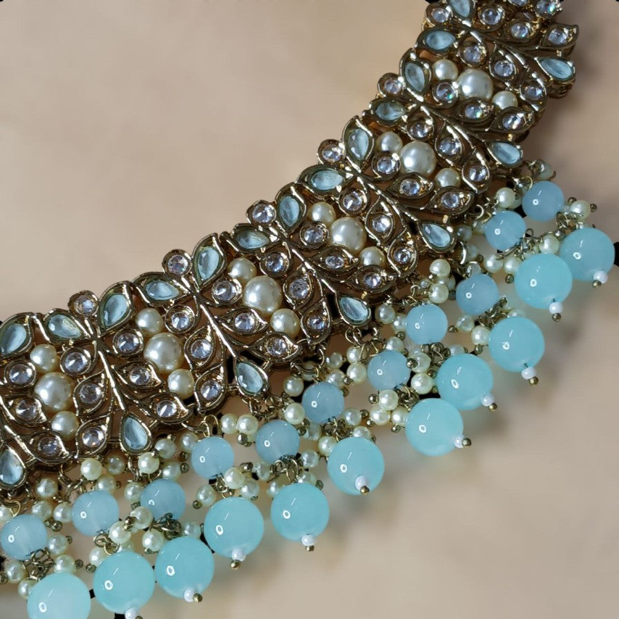 Cyan Blue Statement Set