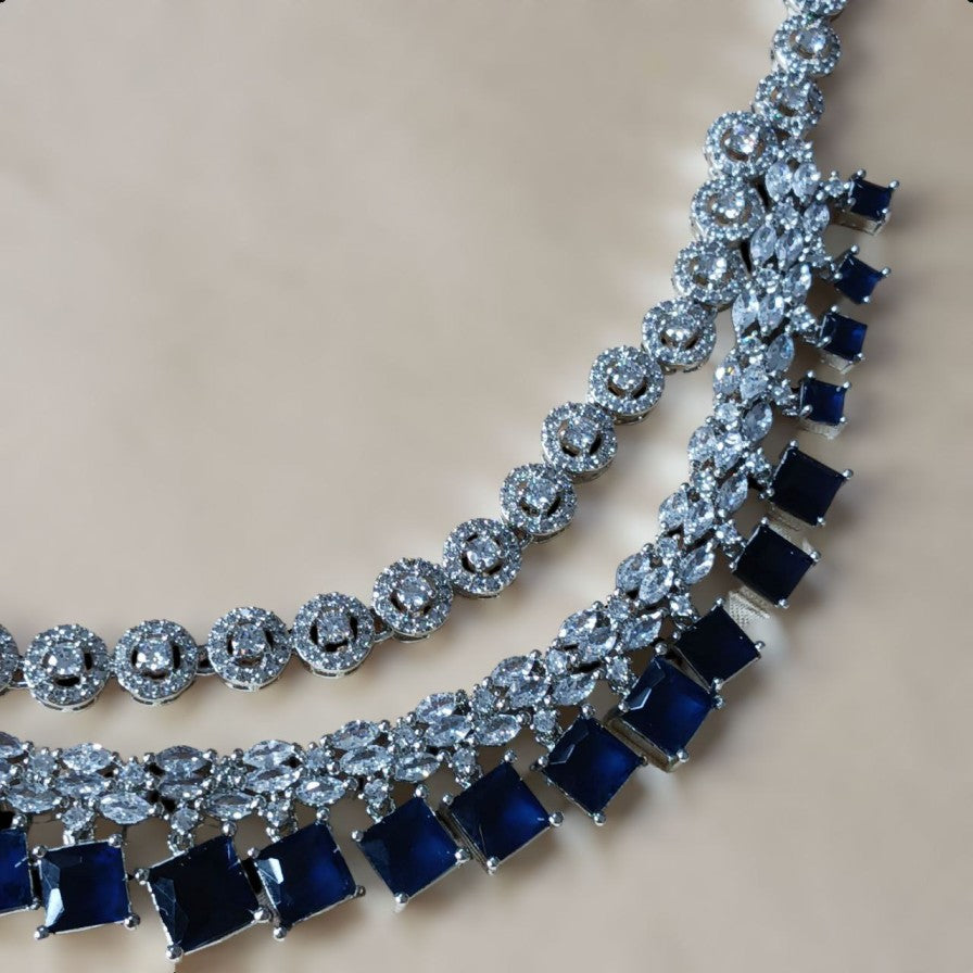 Sapphire Blue Diamond Set