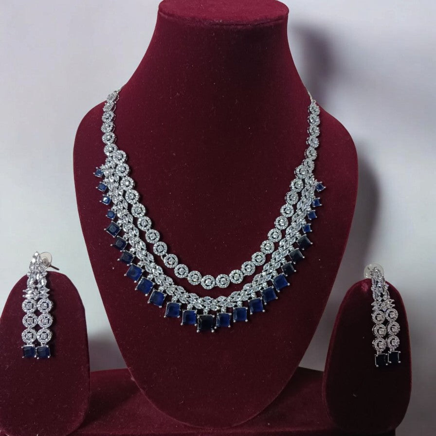 Sapphire Blue Diamond Set