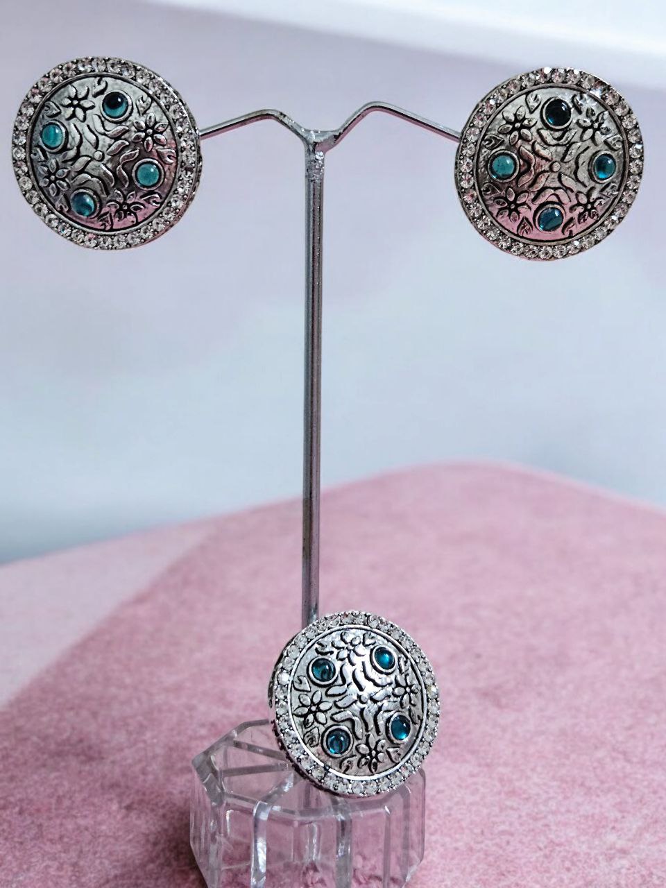 Rakhi Silver Replica Earrings