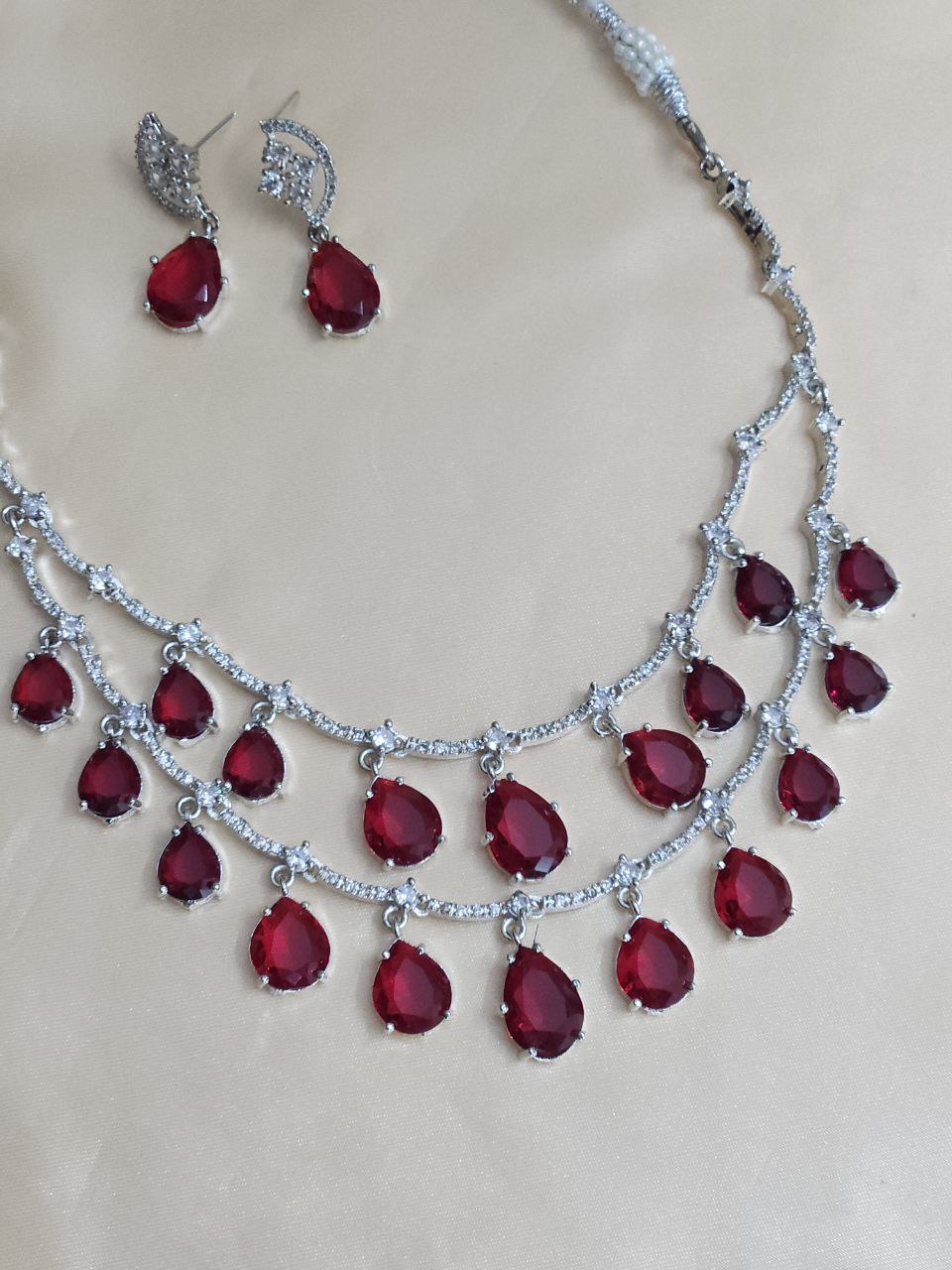 Green 2-Layer Drops AD Necklace