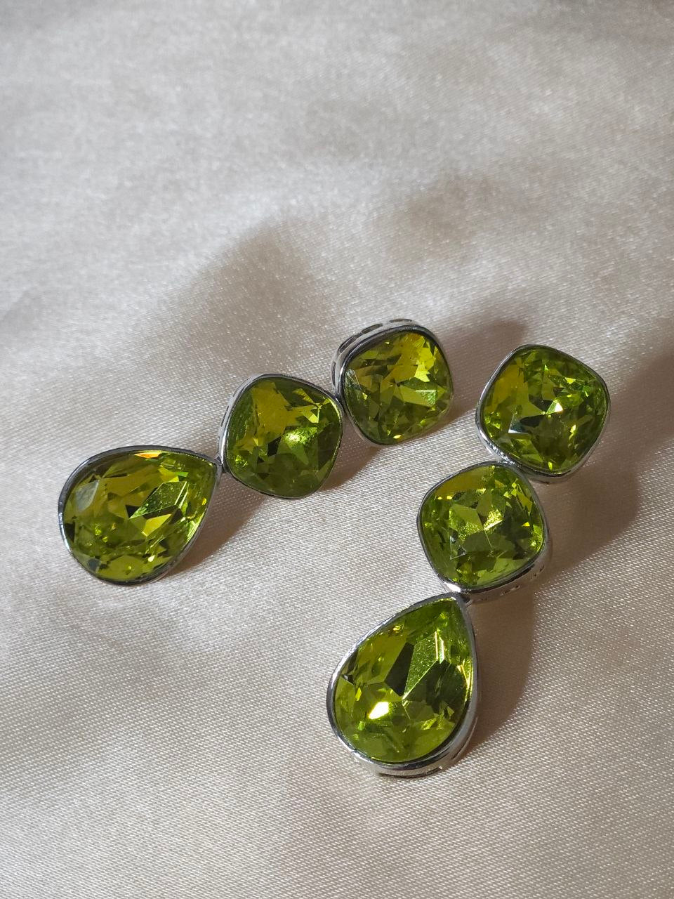 Green Swarovski Celebrity Earrings