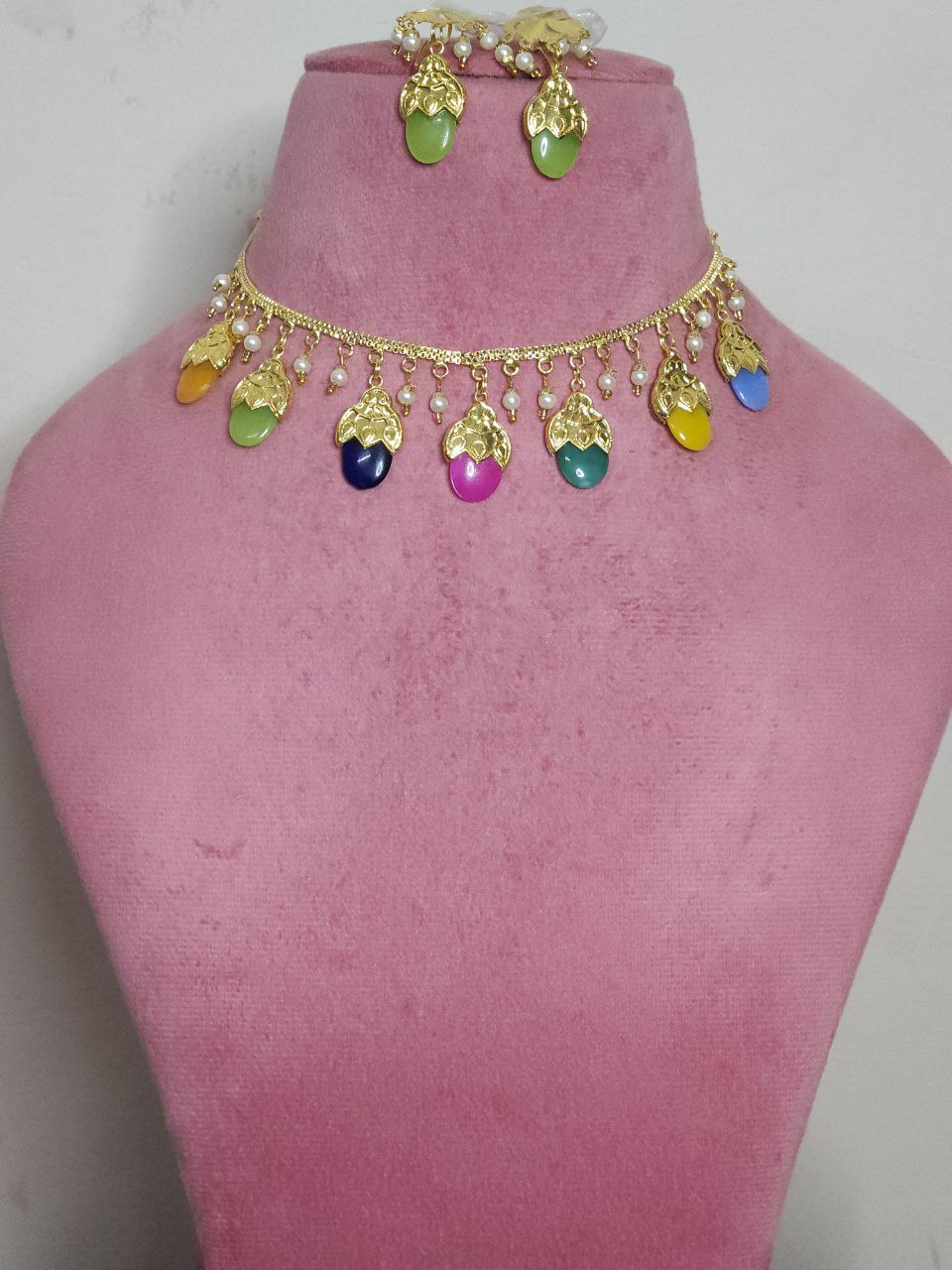 Multicolor Punjabi Gold Necklace