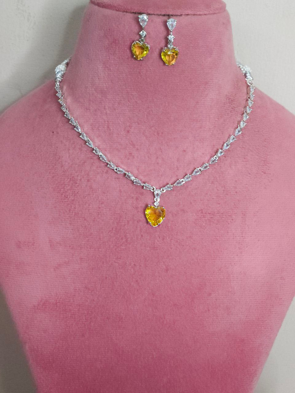 Yellow Heart Celebrity AD Necklace