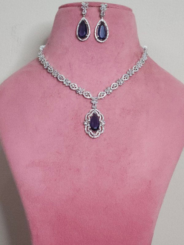 Purple Statement AD Necklace