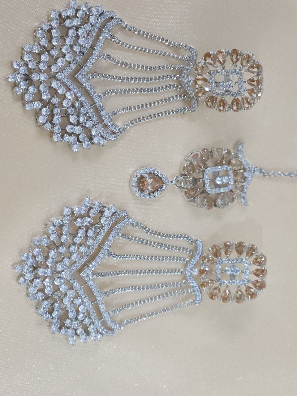 Champagne Celebrity V-Shape AD Necklace