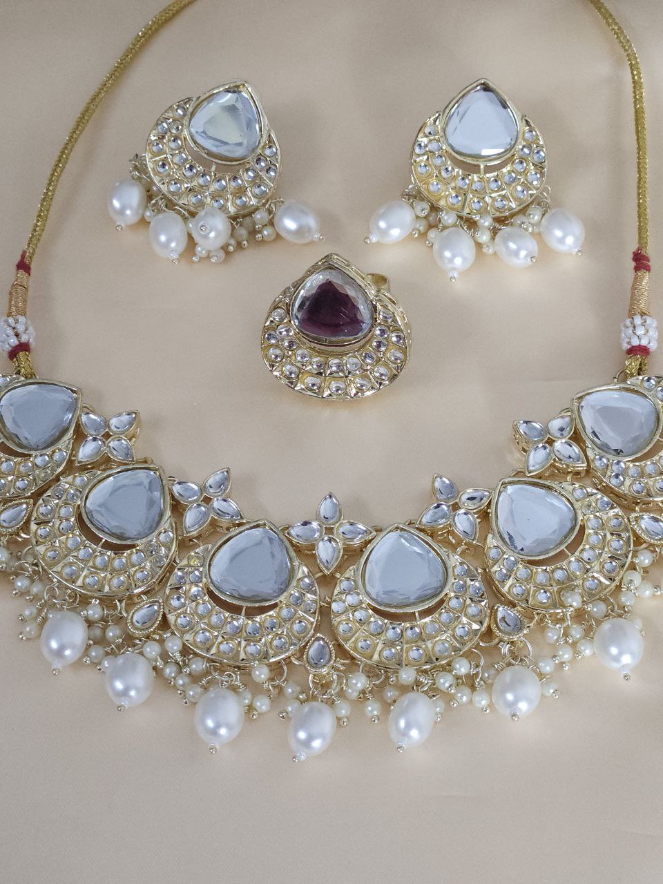 Ivory Kundan Pearl Necklace