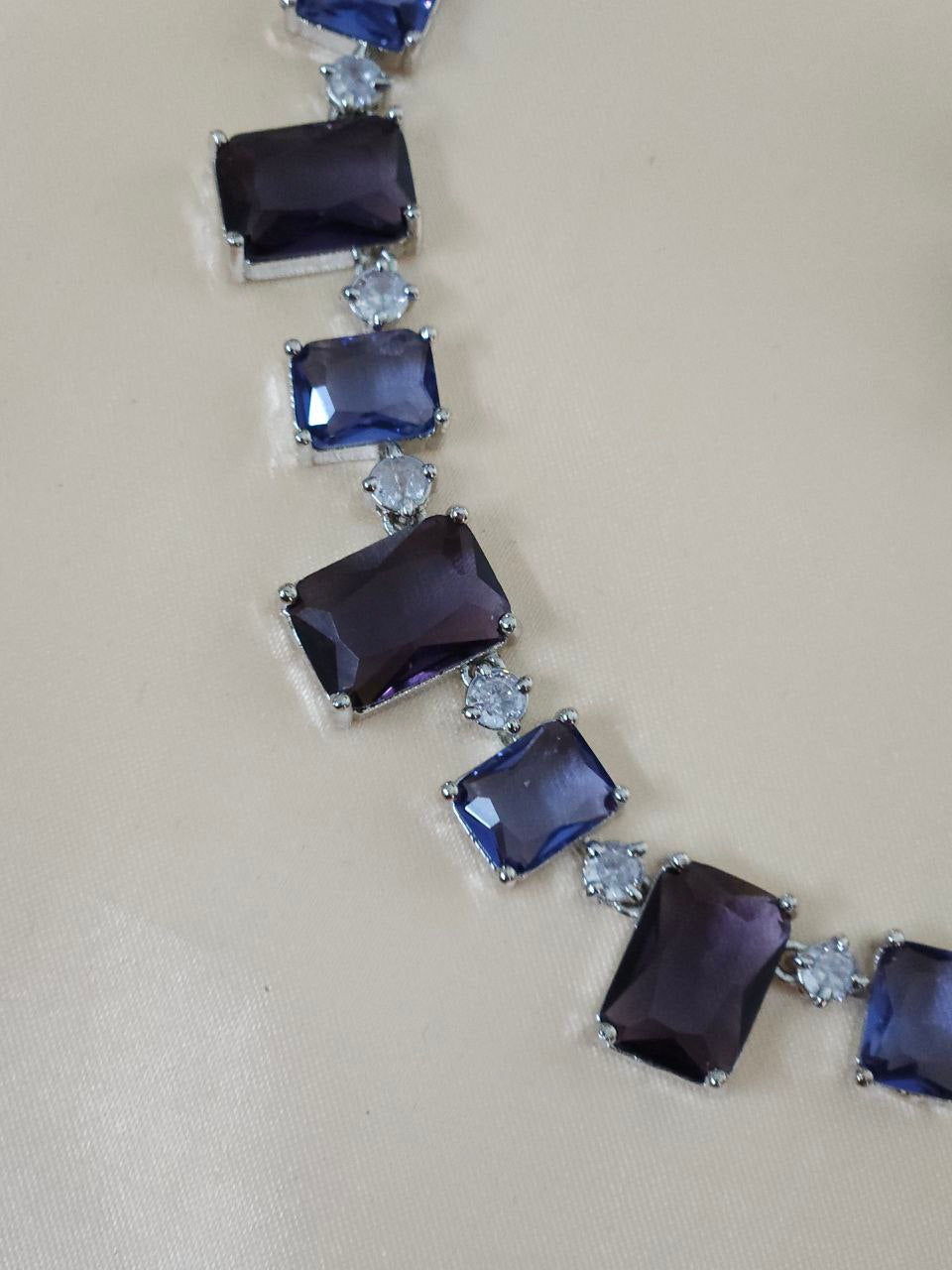 Designer Purple AD Necklace