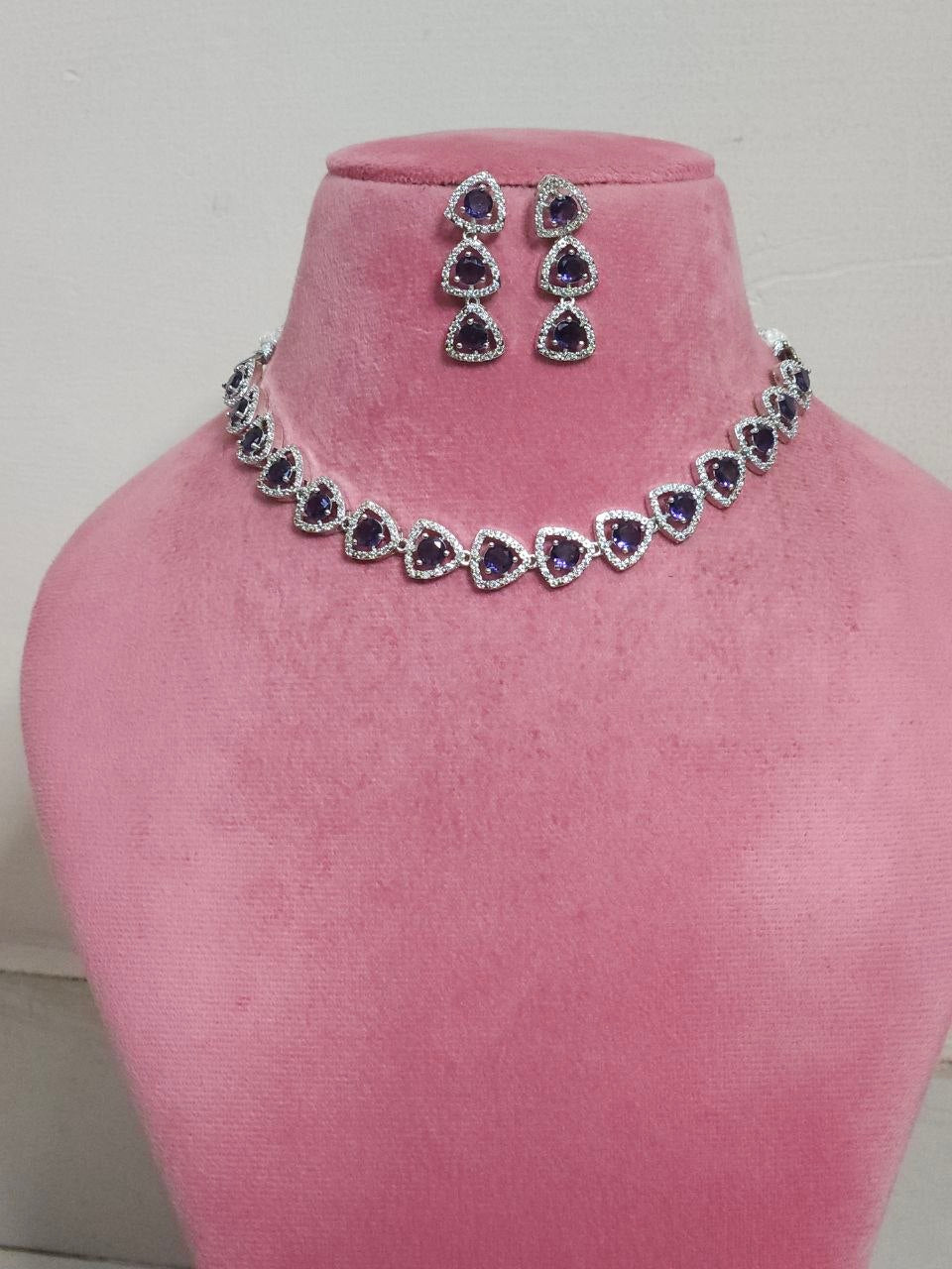 Triangle Purple AD Necklace