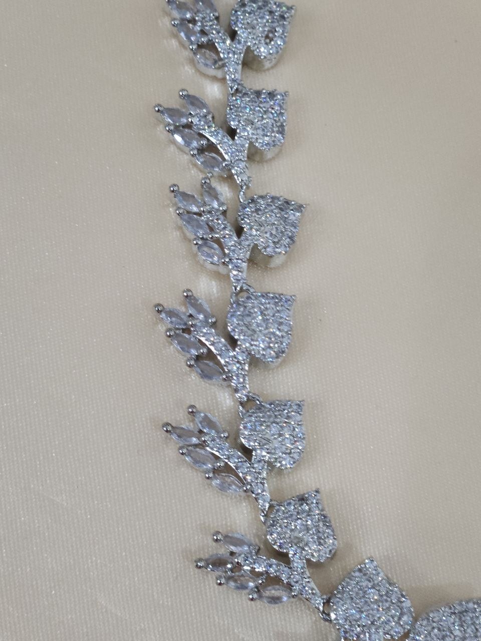 Nano-Settings Green Leaf-Pattern AD Necklace