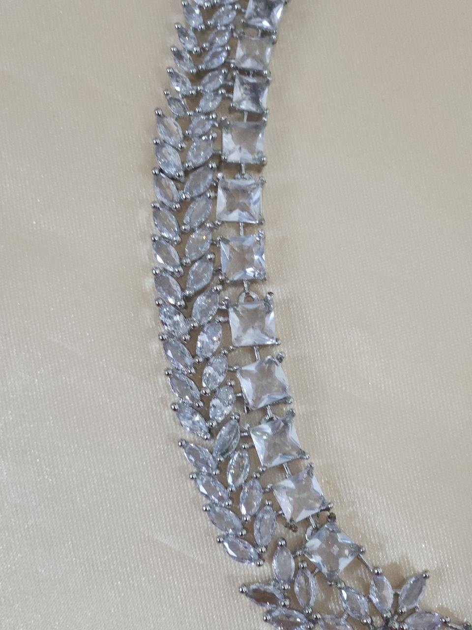 Premium Transparent Tie Style AD Necklace