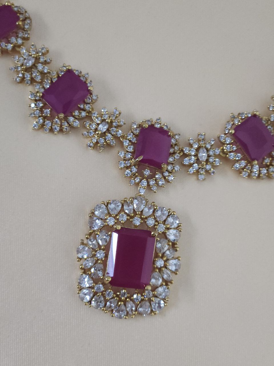 High-Quality Statement Ruby AD Necklace