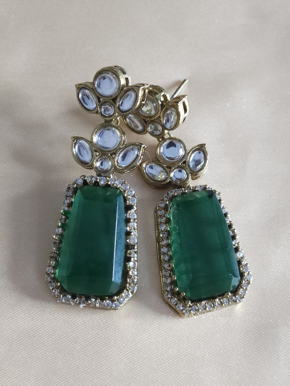 Emerald Green Statement AD Necklace