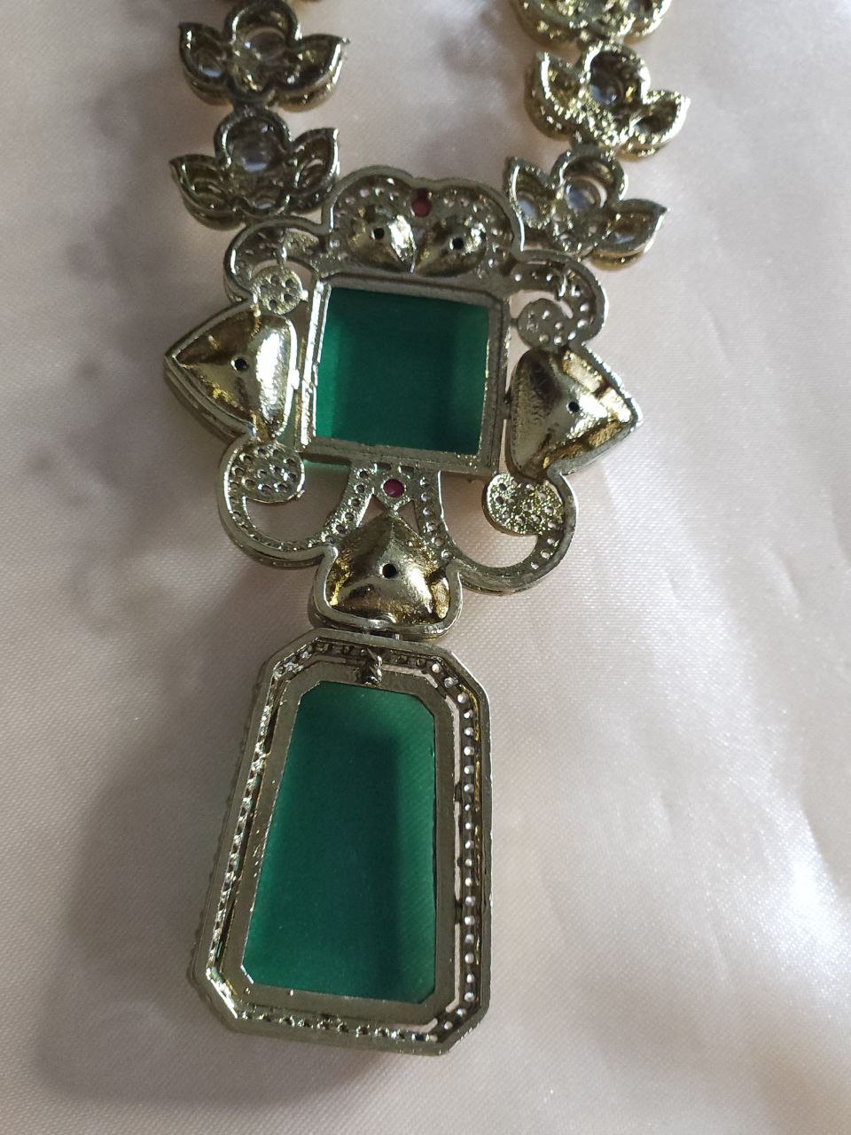 Emerald Green Statement AD Necklace