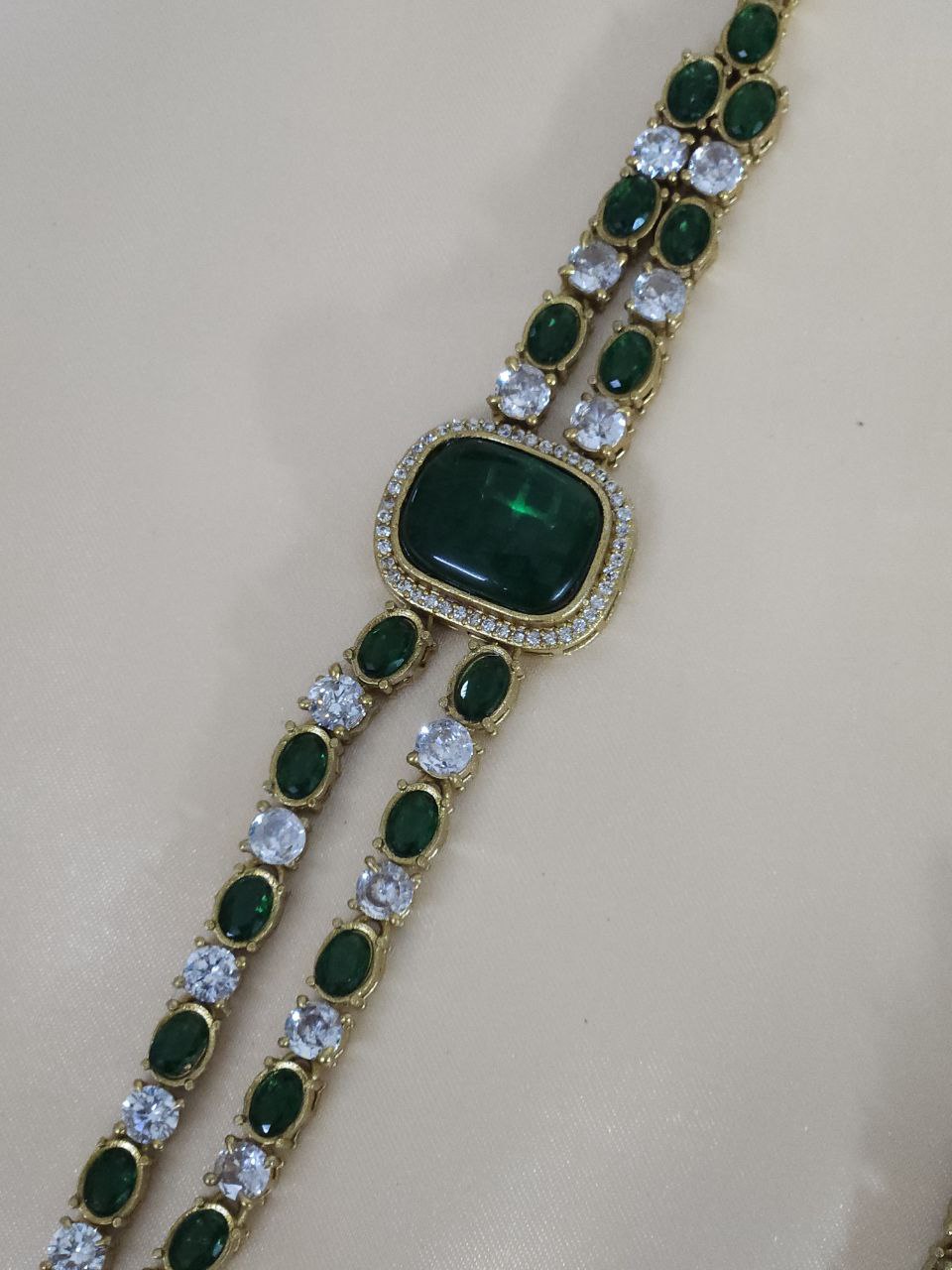 High Quality 2-Layer Diamond Long Necklace