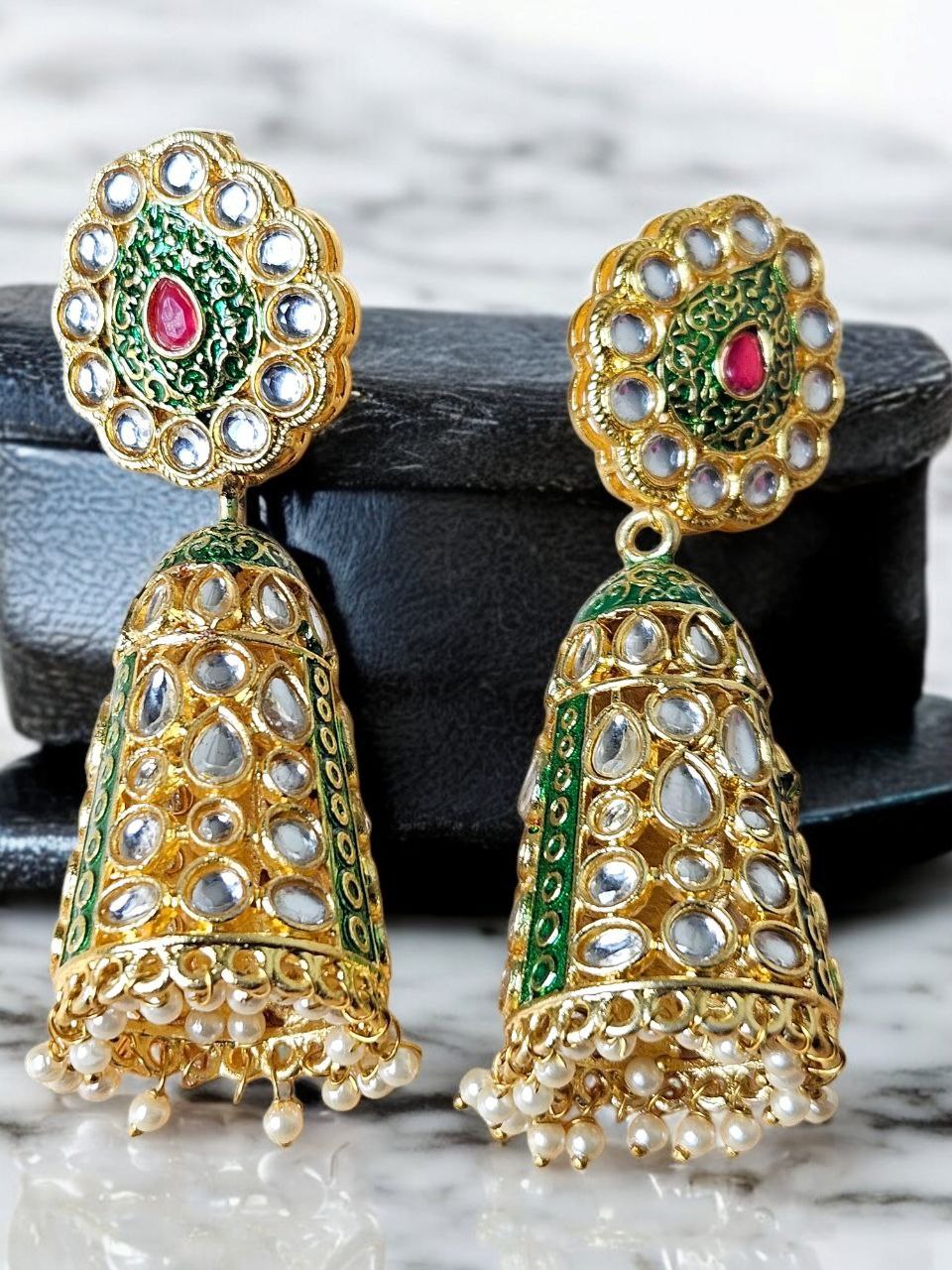 Premium Meenakari Shadi Jhumkas