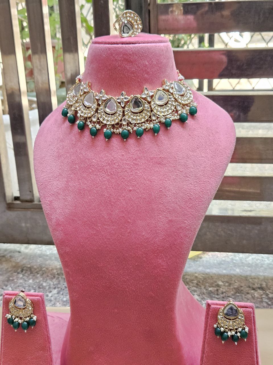 Green Kundan Necklace