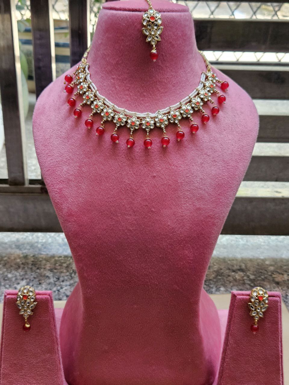 Red Kundan Necklace