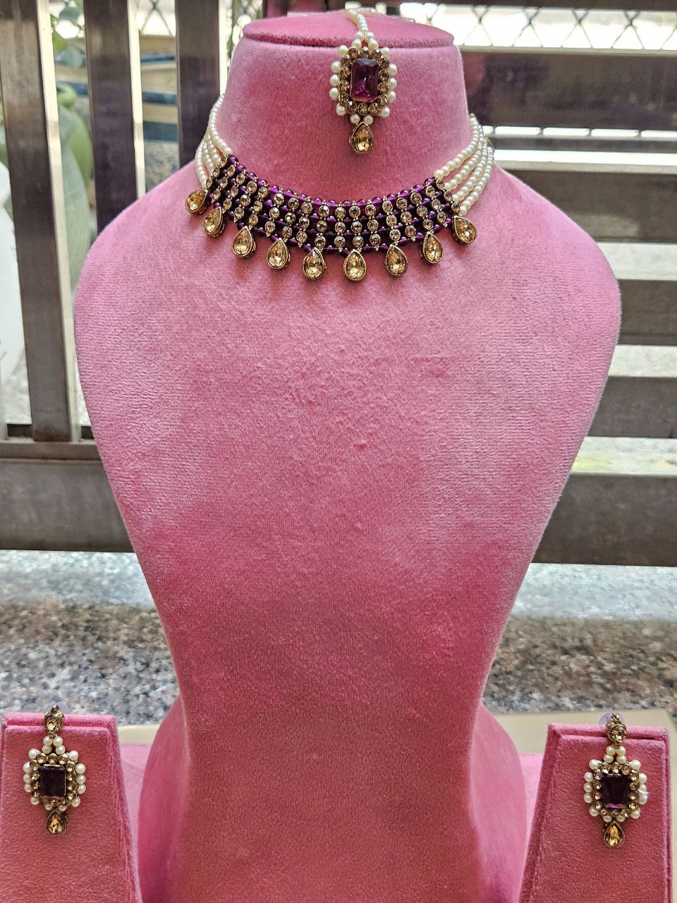 Magenta AD Necklace