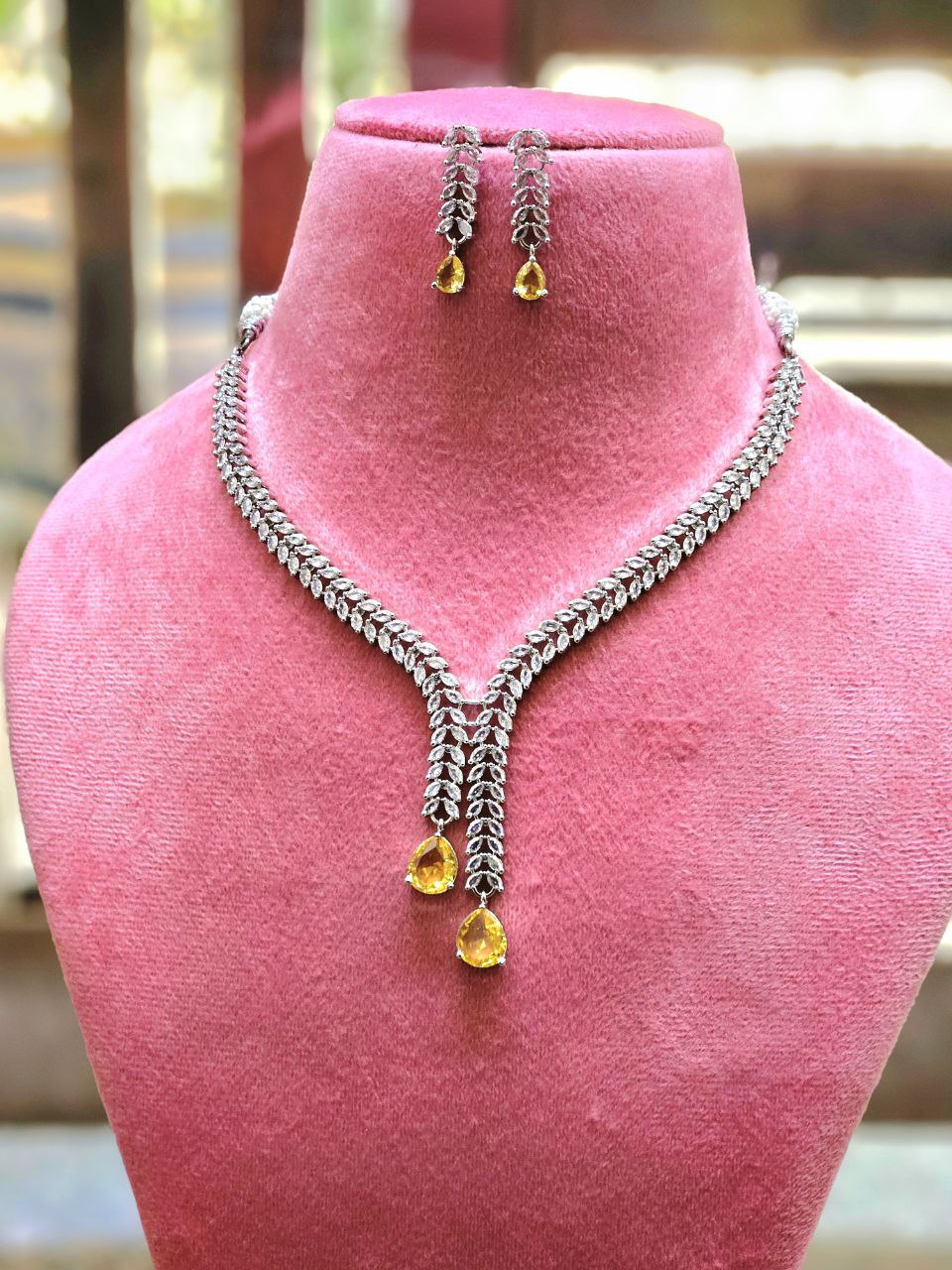 Yellow Tie AD Necklace