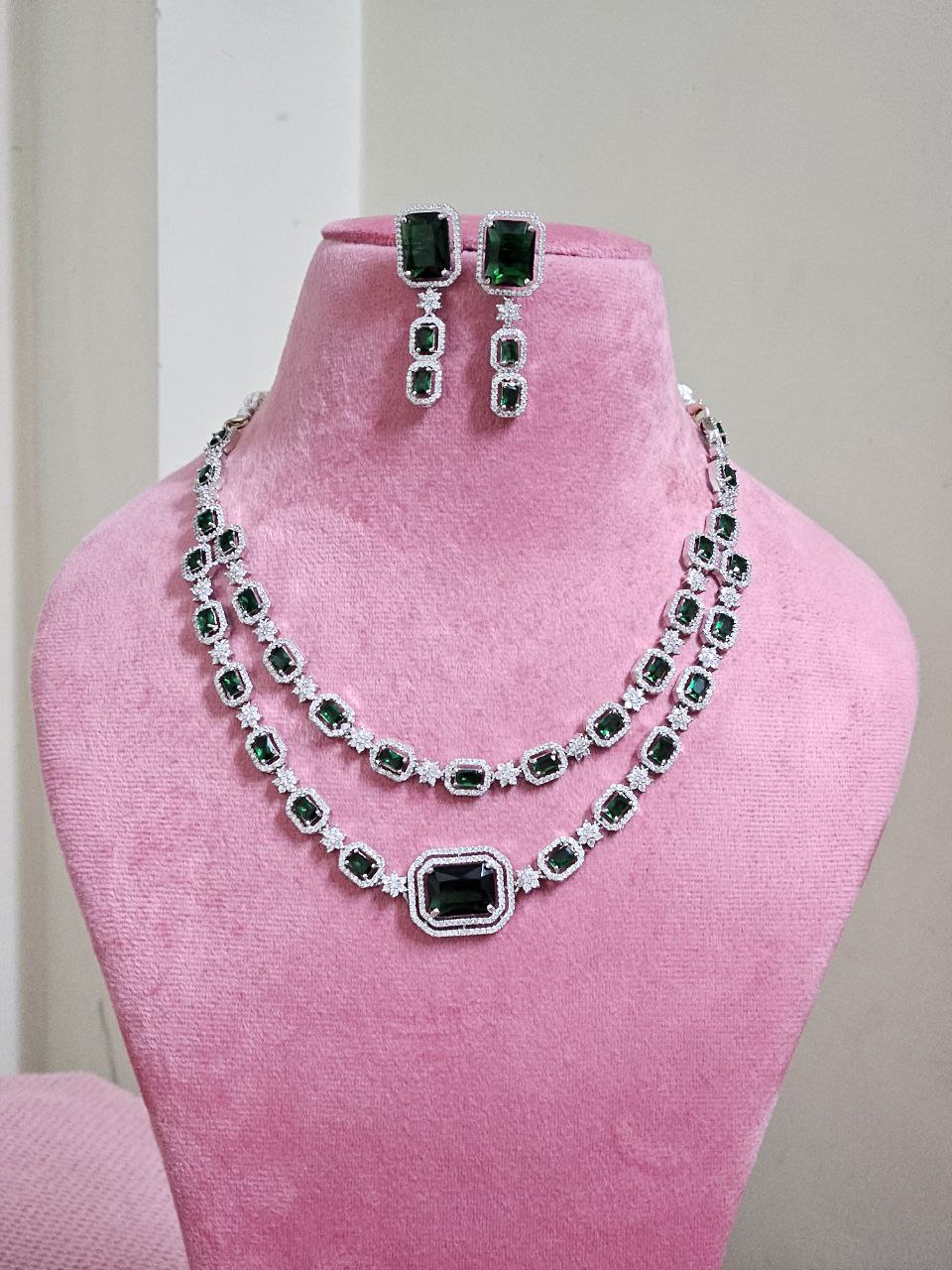 Mehndi Green 2 Layer Doublet Set