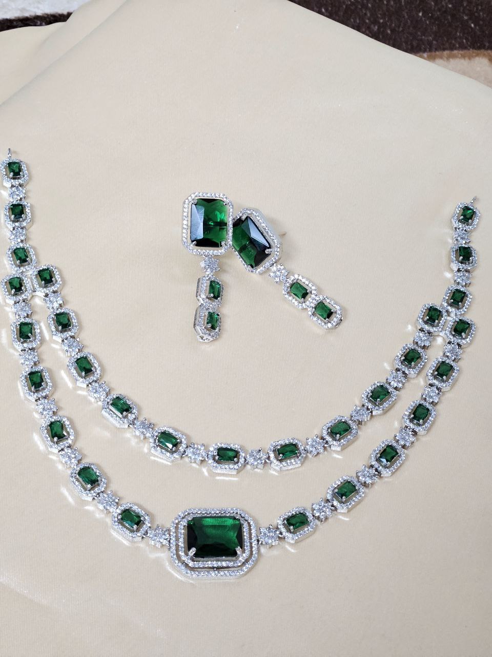 Mehndi Green 2 Layer Doublet Set