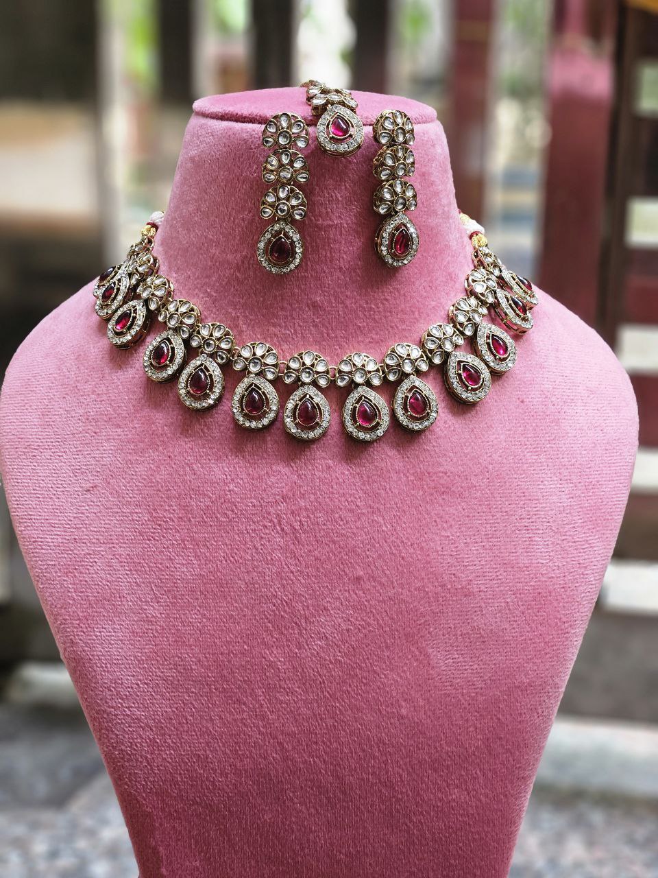 Red Kundan Necklace