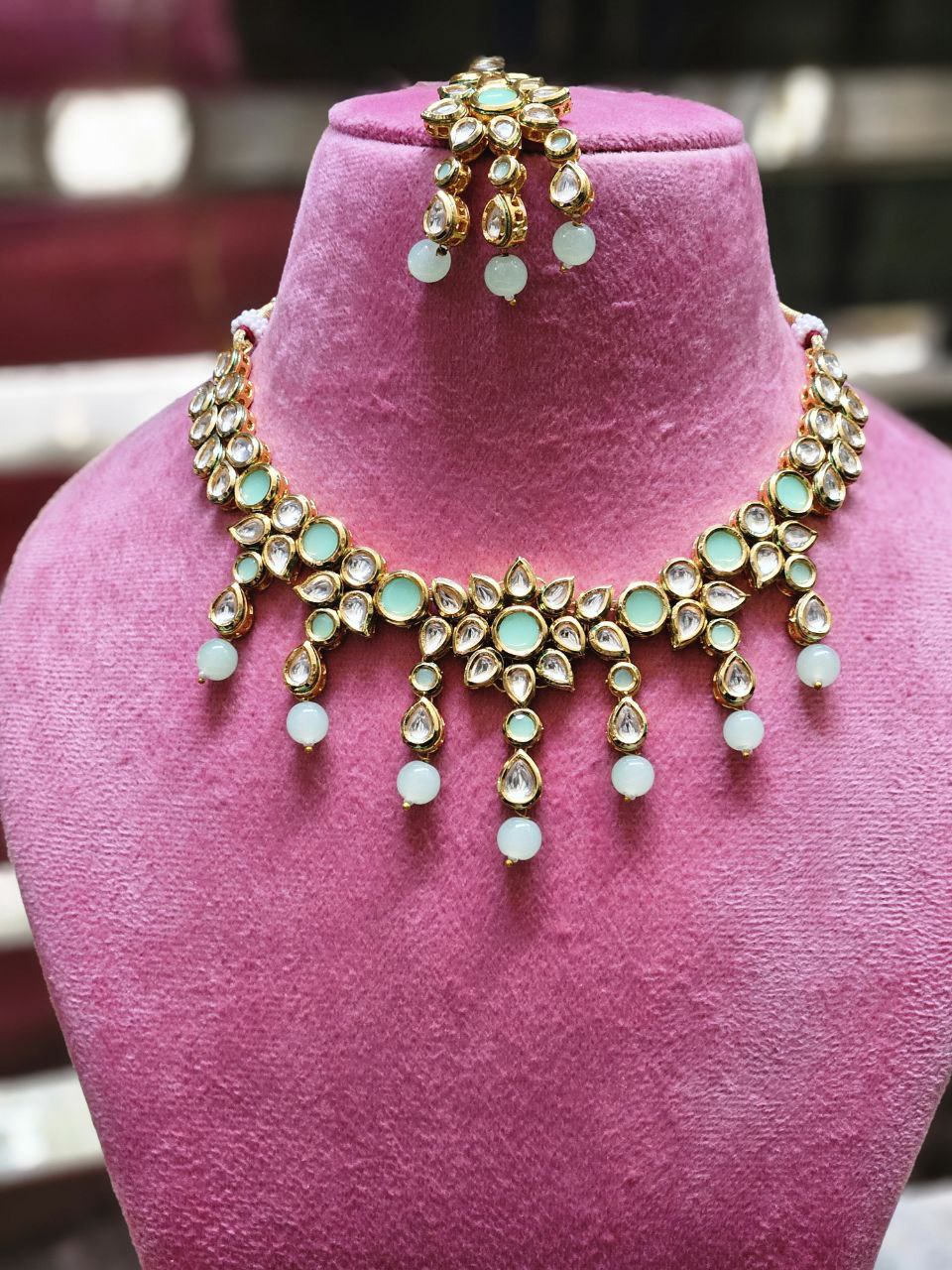 Hanging Kundan Bridal Set