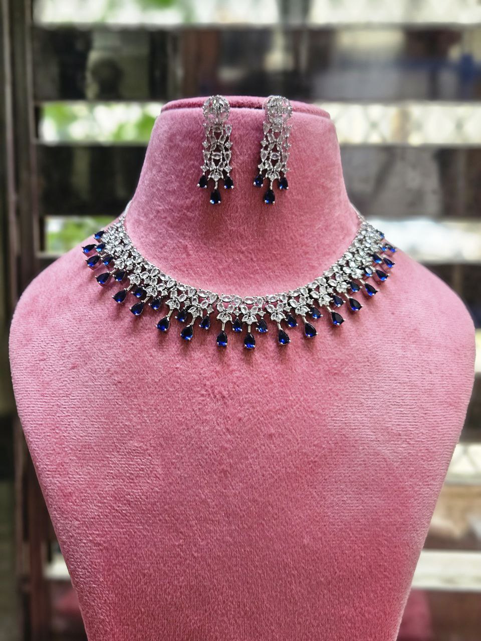 Inc Blue Drops AD Necklace