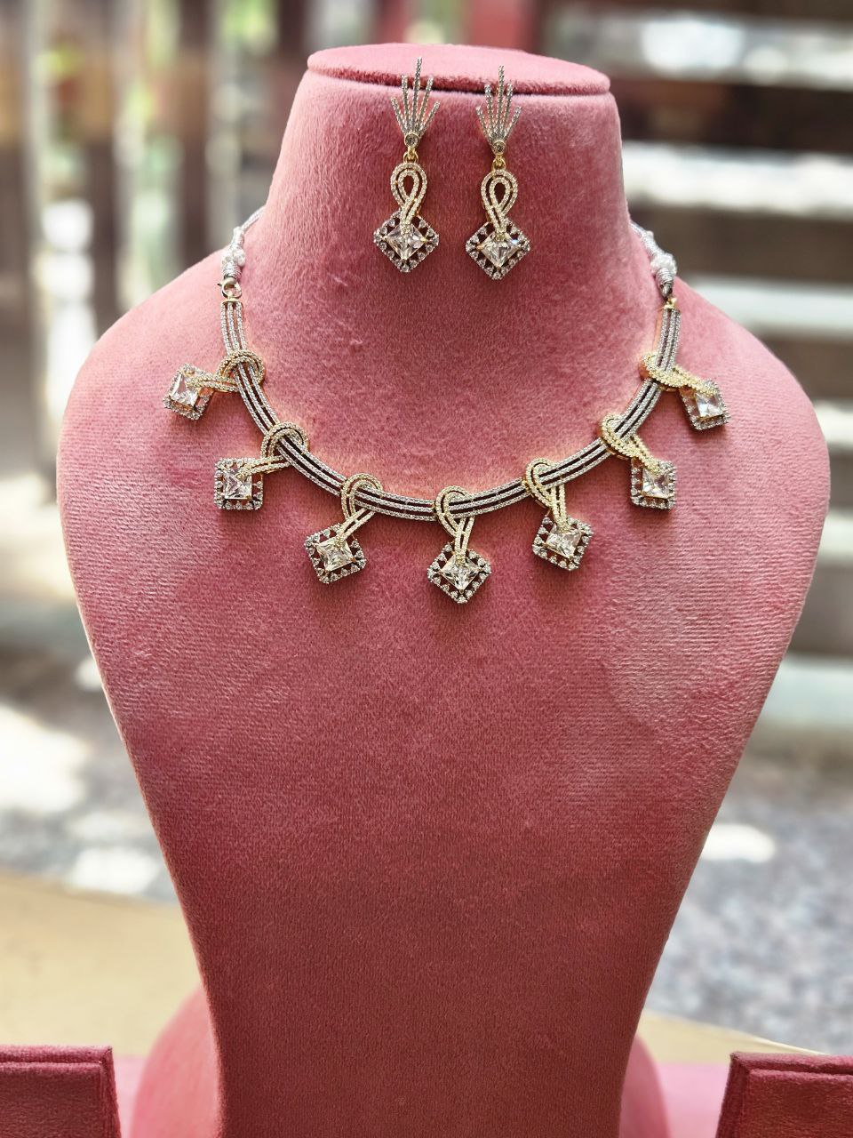 Tanishq American Diamond Set