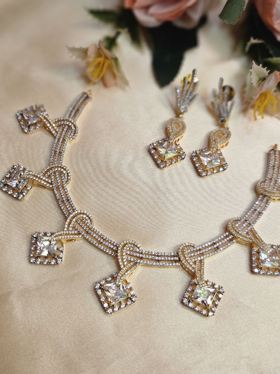 Tanishq American Diamond Set