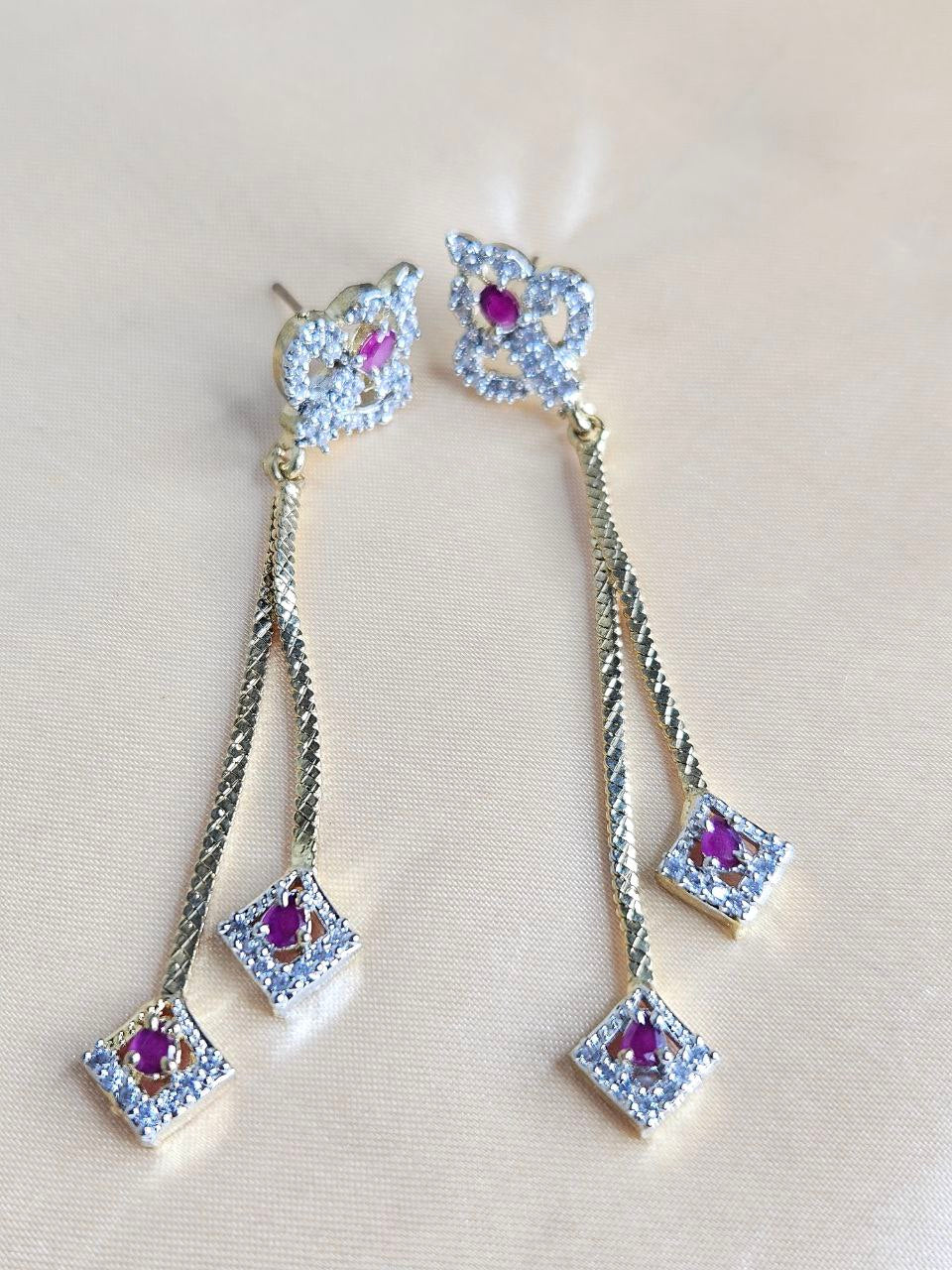 Ruby Hanging Earrings