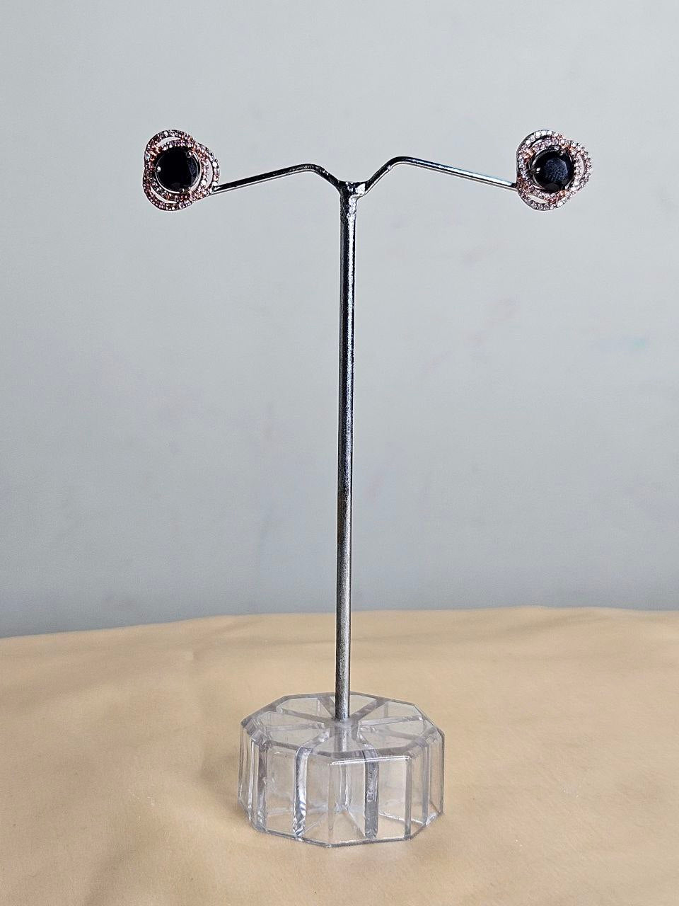 Emma Black Stud Earrings