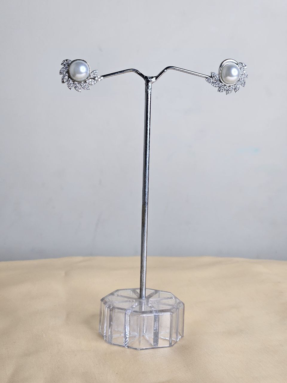 Premium AD Pearl Stud Earrings