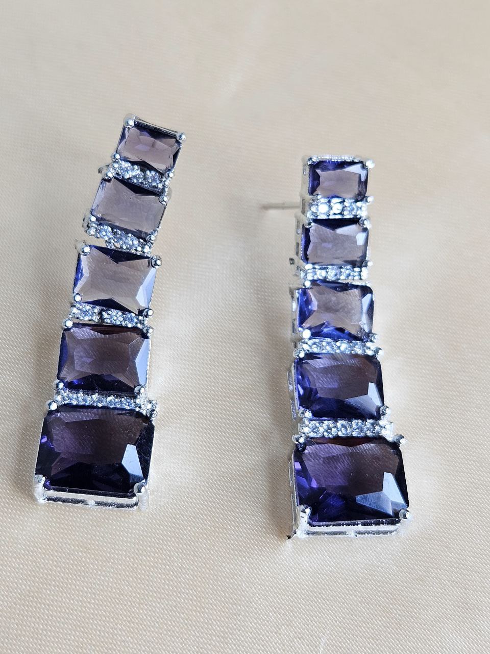 Statement Purple AD Earrings