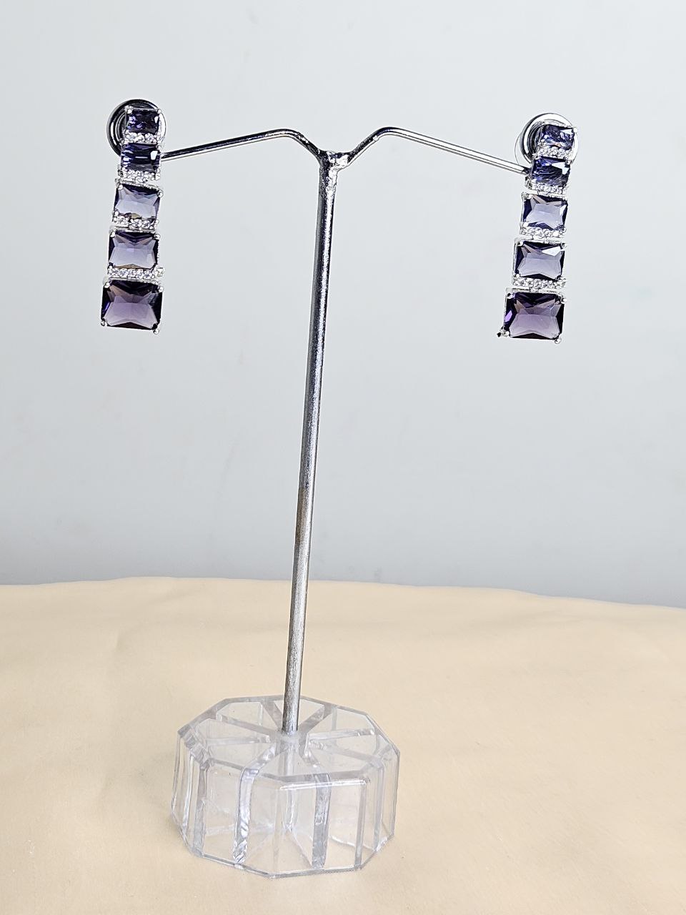 Statement Purple AD Earrings