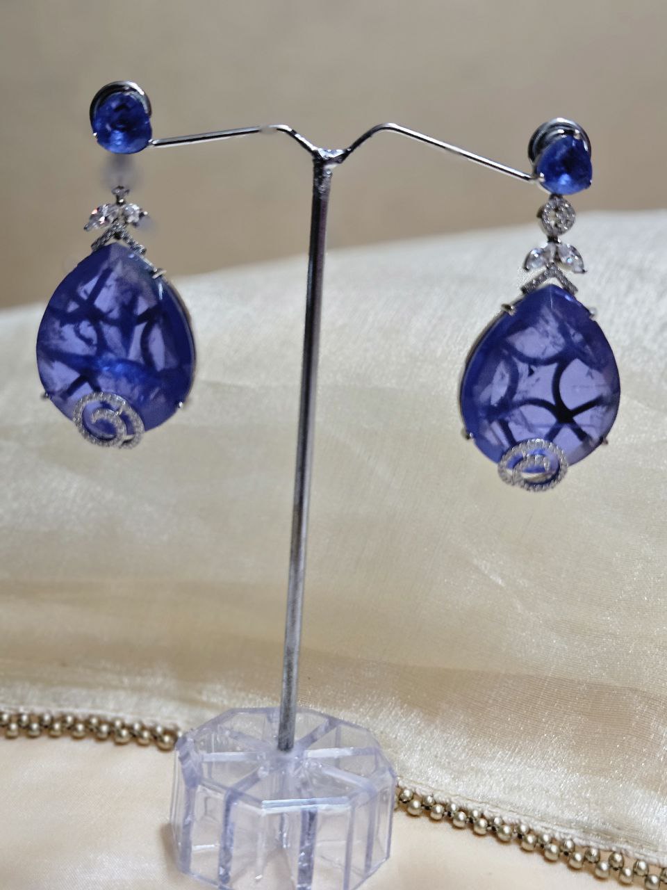 Premium Statement Overlay AD Earrings