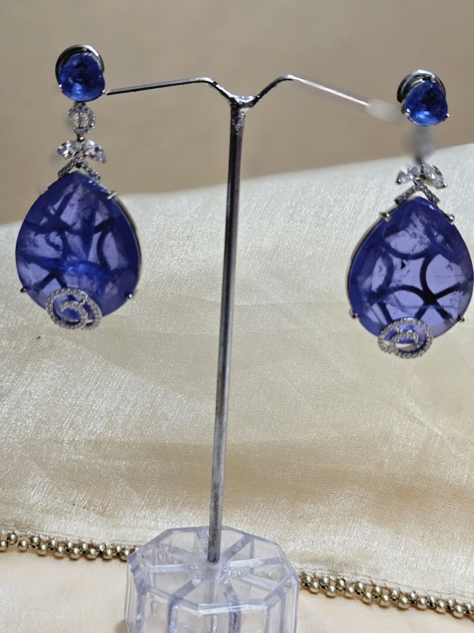 Premium Statement Overlay AD Earrings