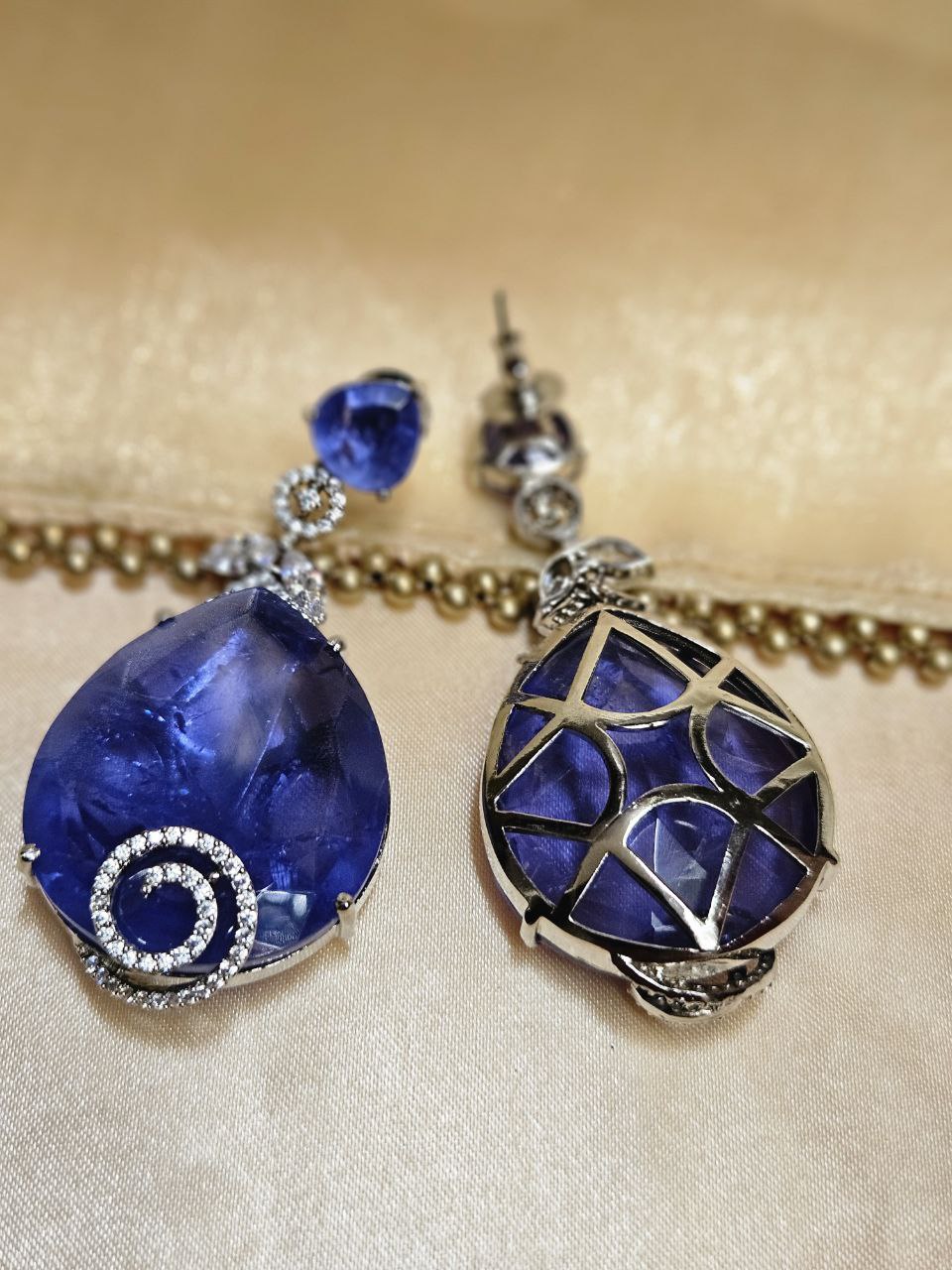 Premium Statement Overlay AD Earrings