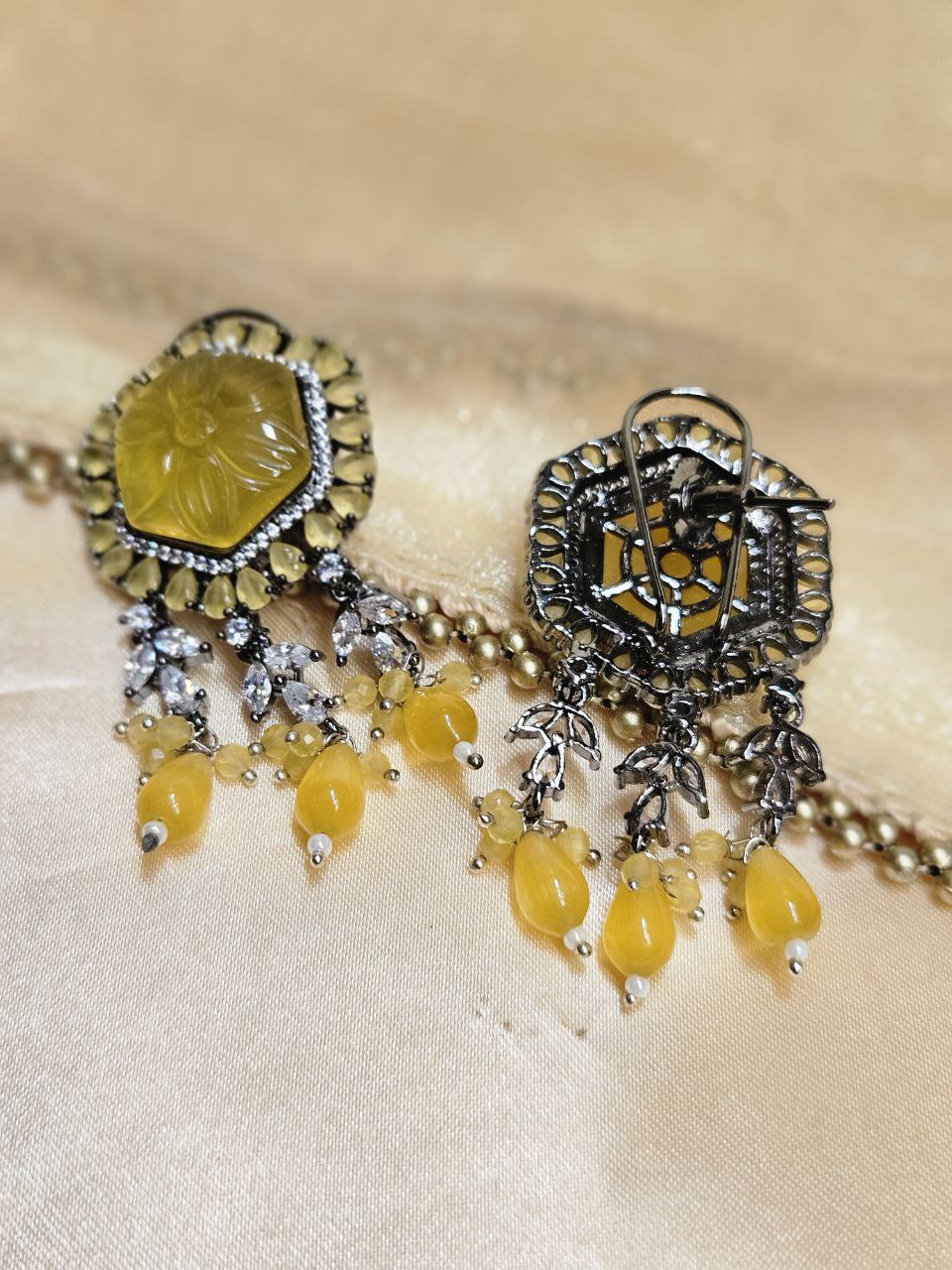 Premium Statement AD Danglers Earrings